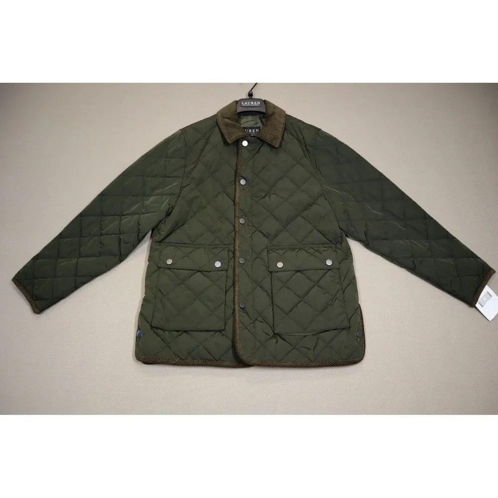 Lauren‎ Ralph Lauren Big Boys Diamond-Shaped Regular Raincoat - Green - Size 12R